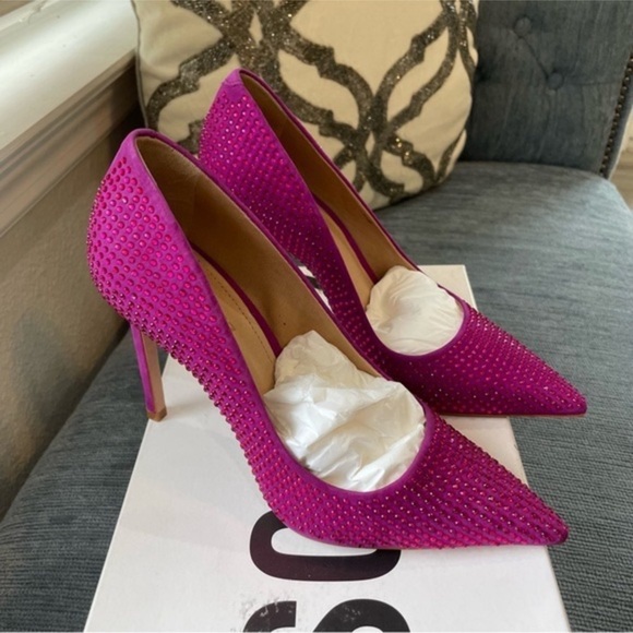 Schutz Lou Crystal pumps heels in Bright Violet - Picture 4 of 8